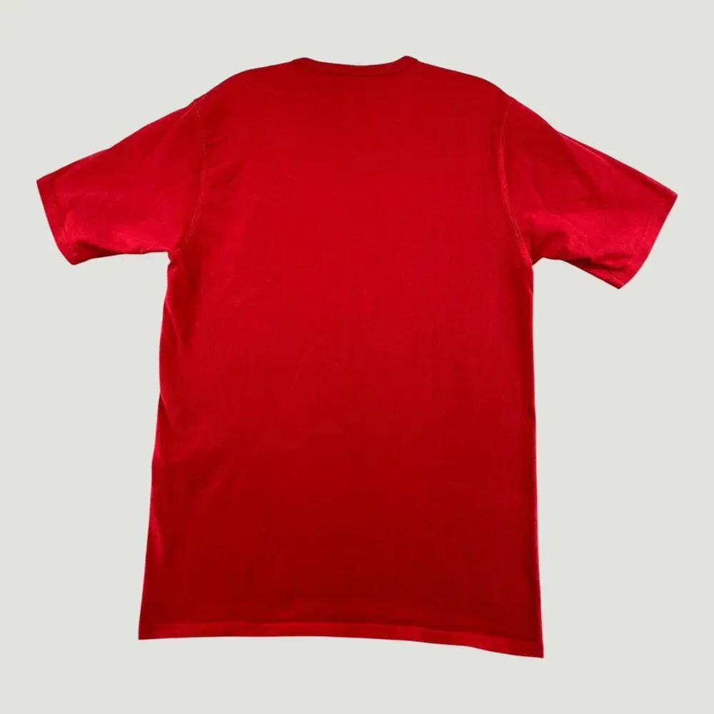 Champion Script Logo Red Short Sleeve T-Shirt Size Large Classic Streetwear - Picture 2 of 4